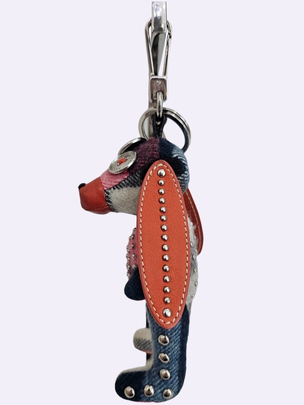 Burberry Sandra The Basset Hound Cashmere/Leather Bag Charm - Picture 7 of 9